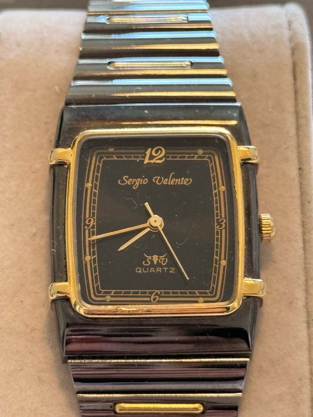 Vintage Black and Gold Watch